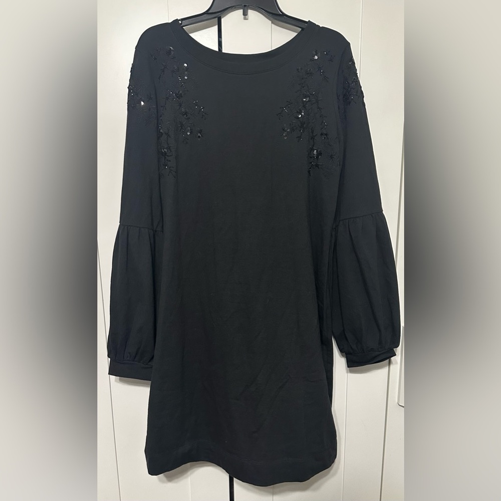 Elegant Black Embroidered Dress